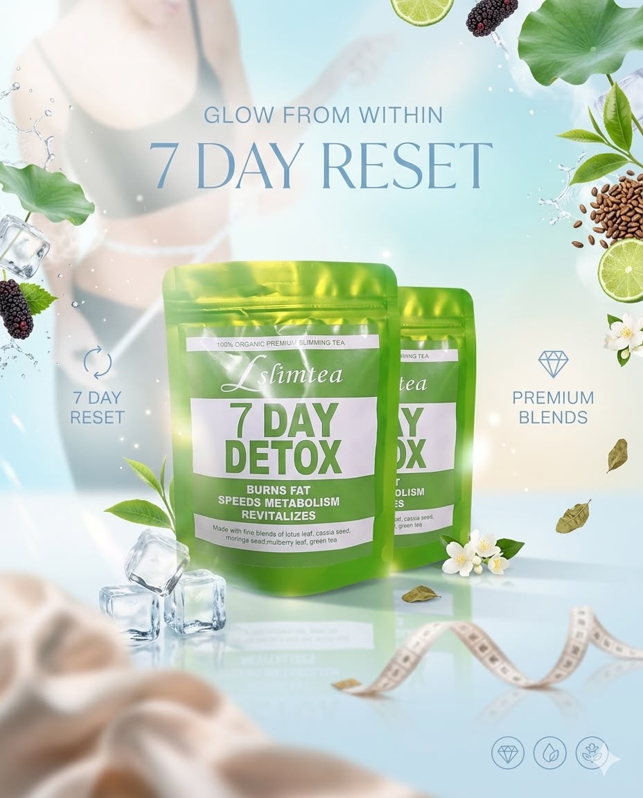 Lslimtea 100% Organic Premium Slimming Tea - 7 Day Detox - Live Life