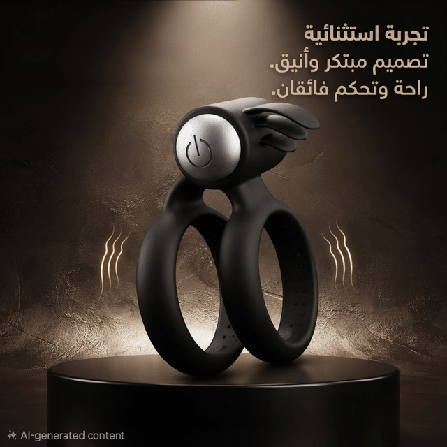Silicone Double Ring Vibrator with Tickler Stimulator - Live Life