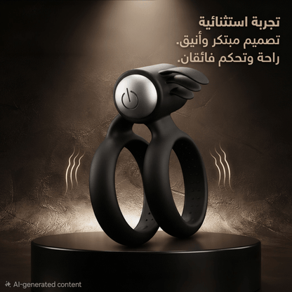 Silicone Double Ring Vibrator with Tickler Stimulator - Live Life