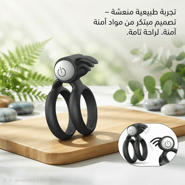 Silicone Double Ring Vibrator with Tickler Stimulator - Live Life